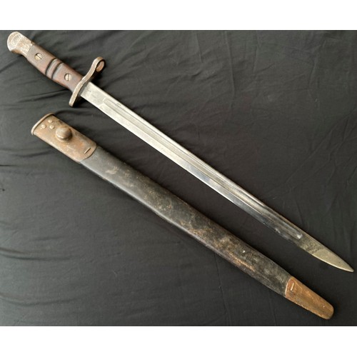 Ww British Pattern Bayonet With Single Edged Fullered