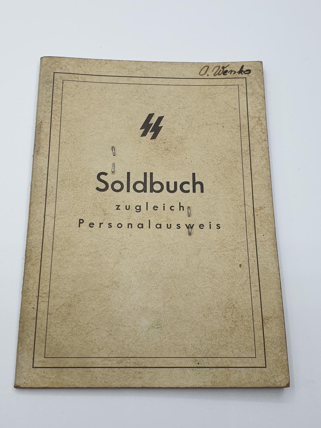 WW2 Style Waffen SS Soldbuch. Very period looking, many stamps etc