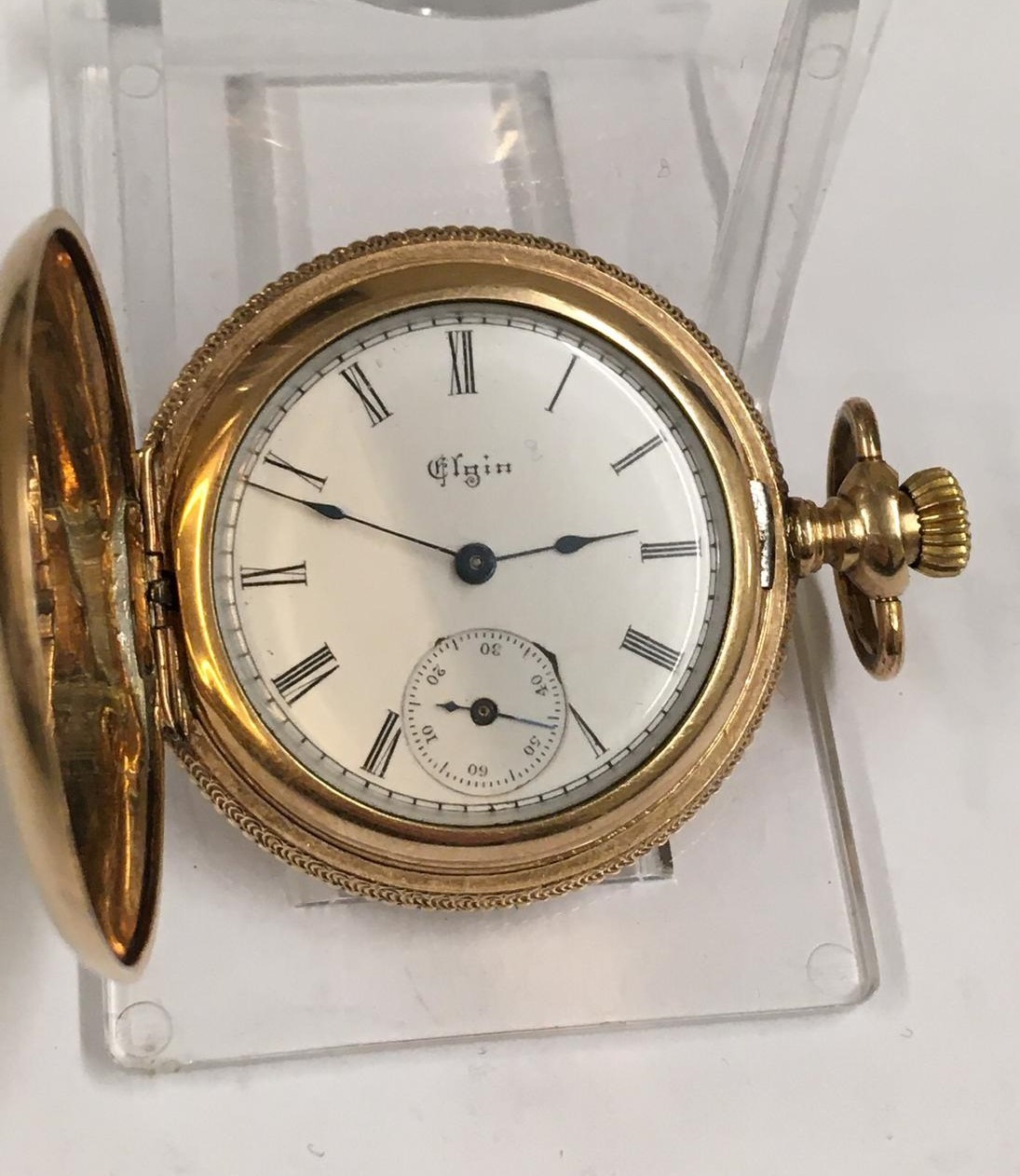 Antique rare Elgin ladies pocket watch with its original label inside
