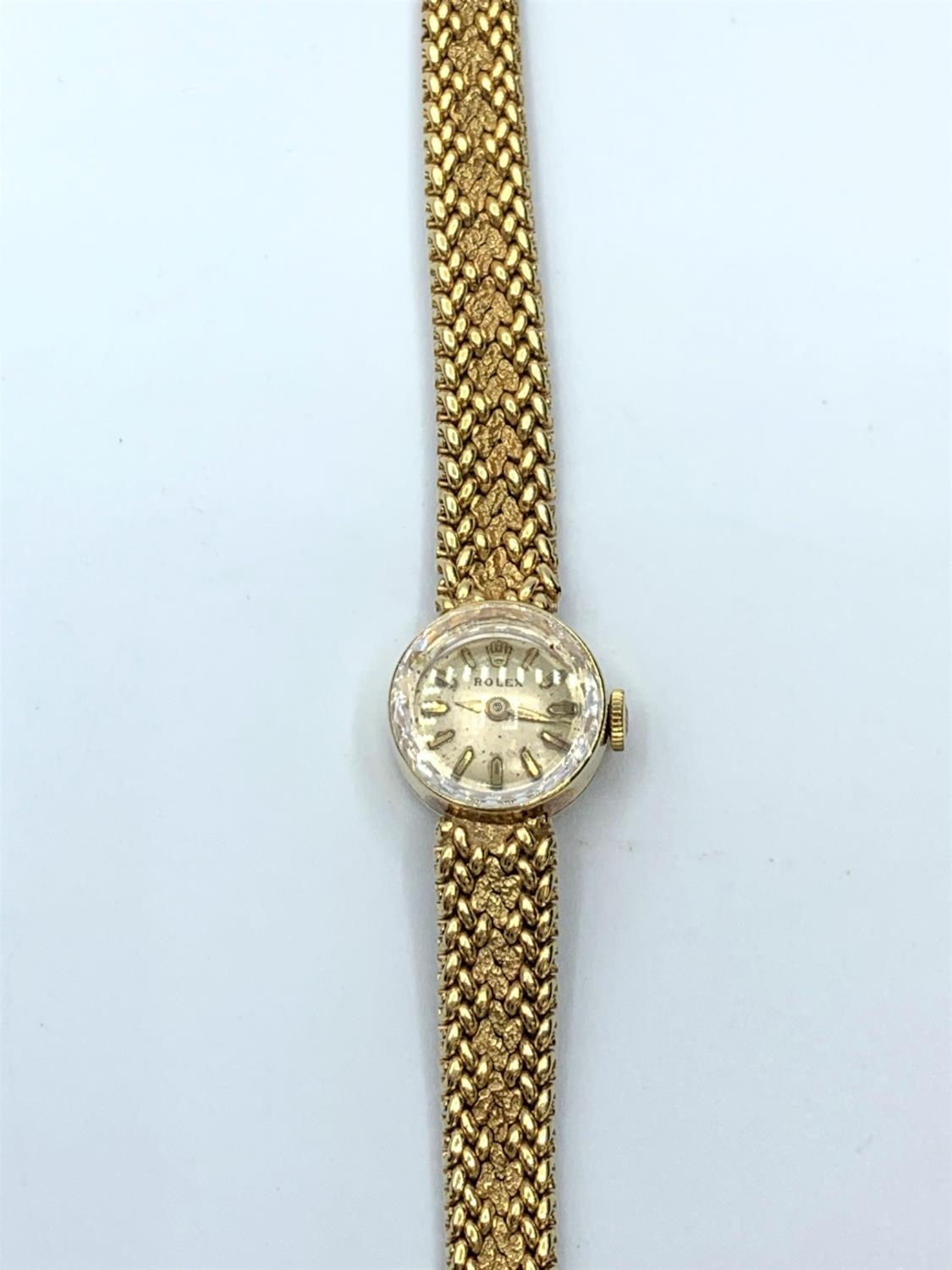 Vintage 14ct Gold Ladies Rolex Watch, 21.3g.