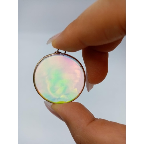 Vintage 9ct gold rimmed hologram 