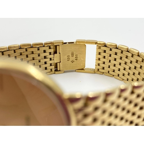 52 - 18ct yellow gold case and bracelet Vacheron Constantin quartz watch 80.2g needs a battery
