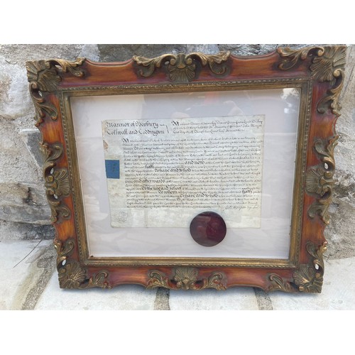 8 - The Title of  His Lordship/Barony of Bosbury, Herefordshire. Issued with a framed vellum deed.
This ... 