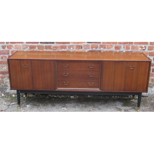 A Mid Century E Gomme Teak Sideboard Having Two Sliding Cupboard