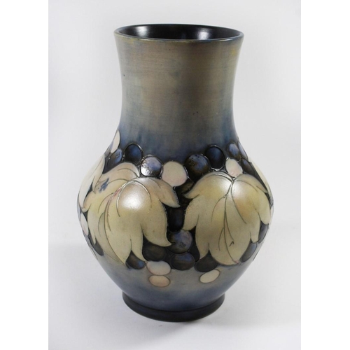 A William Moorcroft Vase Of Baluster Form Decorated In The Leaf