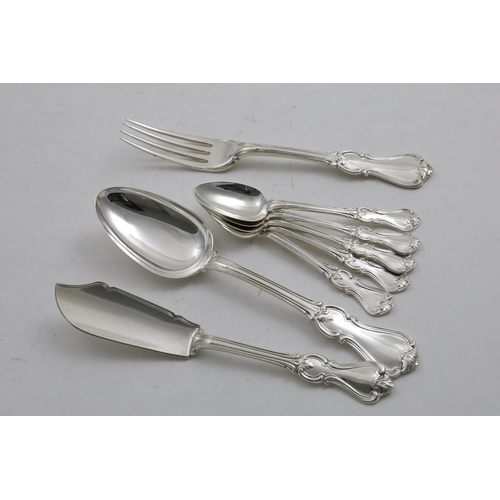 CHANNEL ISLES:- Victorian Albert pattern flatware to include... | Barnebys