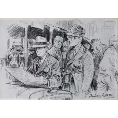 Unframed Drawings A collection of seven horizontal format dr... | Barnebys