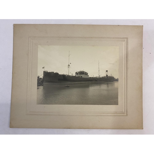 A Mounted Photograph Of The Steam Tanker San Fabian. A 15.5  