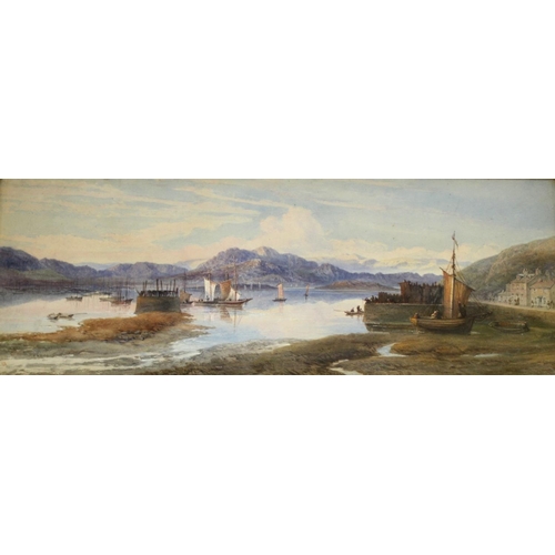 622 - EDWIN MOORE (1813-1893) EAST TARBERT HARBOUR Signed twice with initials, bears pencil inscription an... 