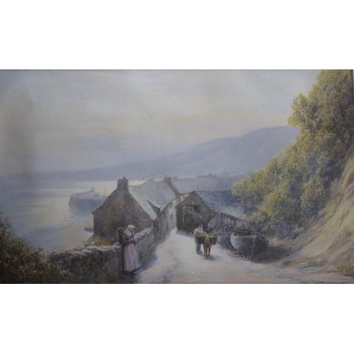 642 - JOHN WHITE (1851-1933) CLOVELLY Signed, watercolour and bodycolour 27 x 44cm. ++ Some fading... 