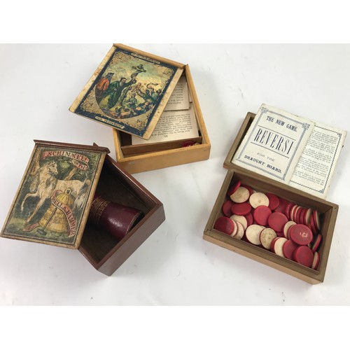 41 - VINTAGE GAME IN WOODEN BOX 'THE ORIGINAL GAME OF ANNEXATION OR REVERSI' INVENTED BY TW MOLLETT, BOXE... 