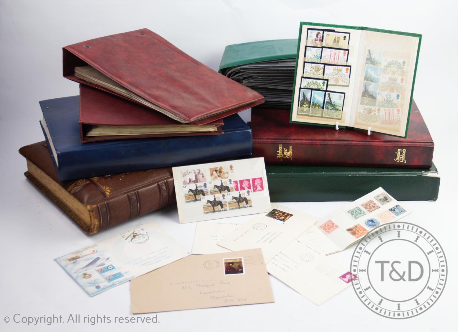 A collection of stamp albums, to include; used and unused stamps of