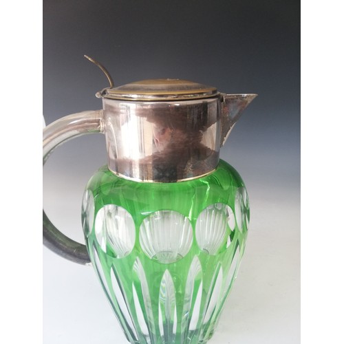 42 - A selection of silver plated tableware and accessories, to include; an Art Deco lemonade decanter, g... 