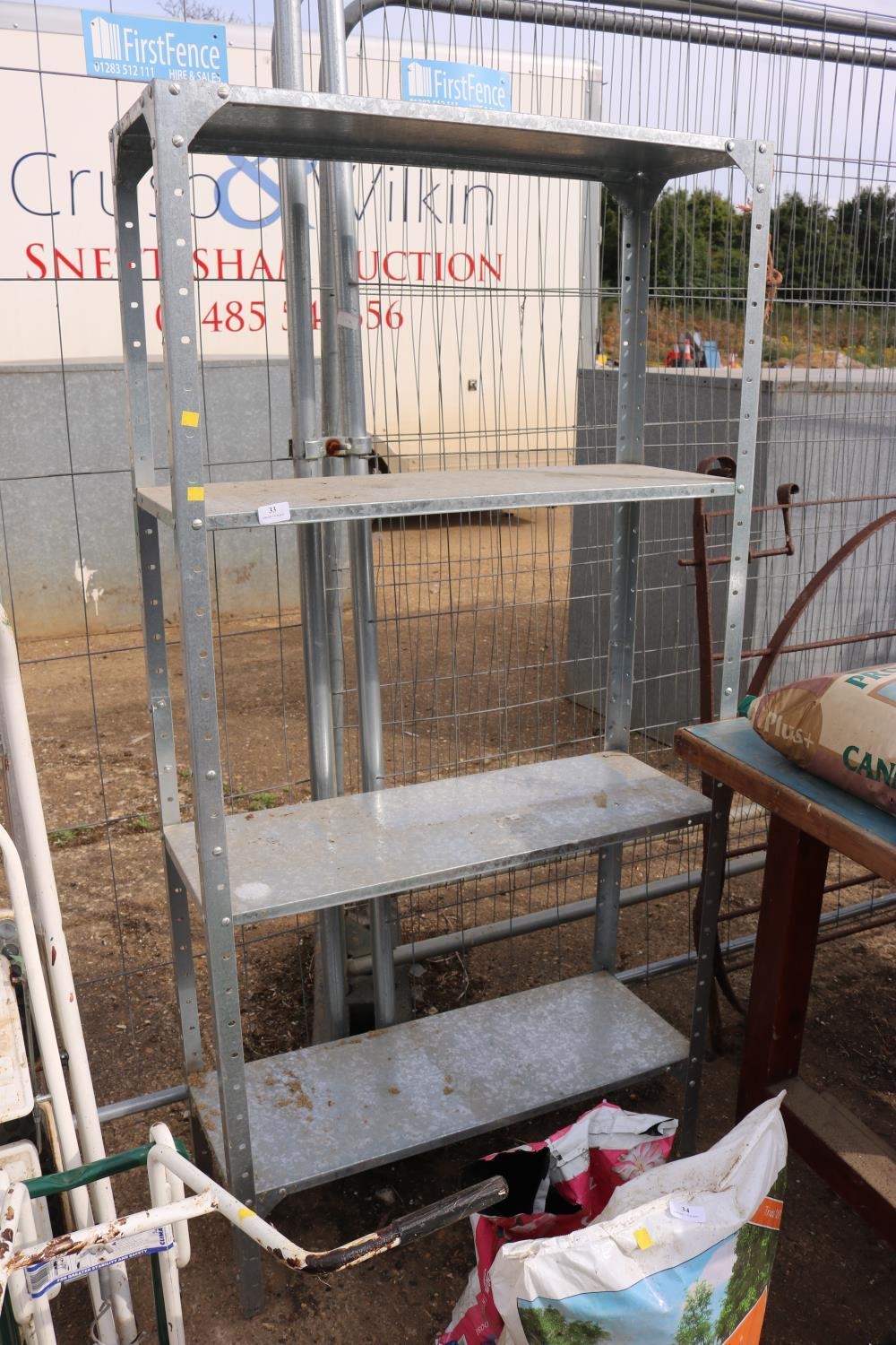 SET OF 4 METAL SHELF UNIT