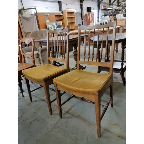 1052 - Pair of stagg spinal back mid century chairs in mustard yellow