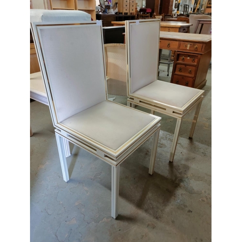 1082 - 2 x designer metal framed chairs
