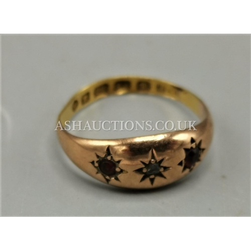 25A - PRESENTED AS A GOLD (Hallmarked) STONE SET RING