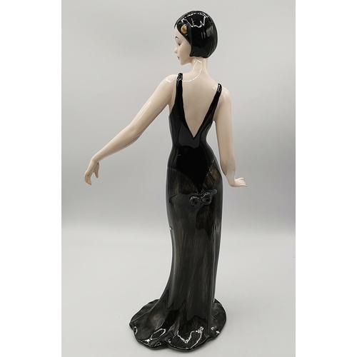 36 - RODIN CHINA (Part Of The Old Tupton Ware Group) Large 30cm ART DECO LADY FIGURINE 