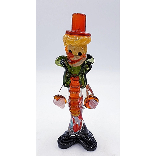 57 - MURANO GLASS 26cm FIGURINE OF A CLOWN (Please Note This Lot WILL NOT BE PACKED OR SHIPPED...PICK UP ... 