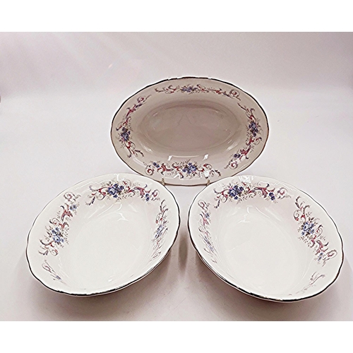 28 - PARAGON CHINA OPEN VEG DISHES (3) IN THE ROMANCE DESIGN (Marked 2nds)