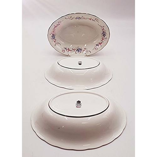 28 - PARAGON CHINA OPEN VEG DISHES (3) IN THE ROMANCE DESIGN (Marked 2nds)
