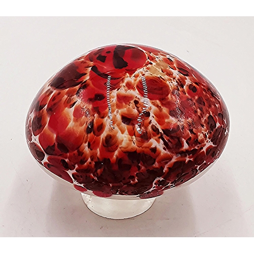 44 - GLASS 6cm  PAPERWEIGHT FASHIONED AS A MUSHROOM