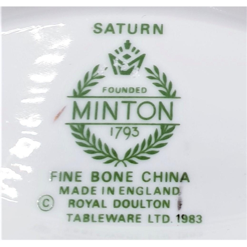 2 - MINTON CHINA GRAVY BOAT And UNDER TRAY IN THE SATURN DESIGN