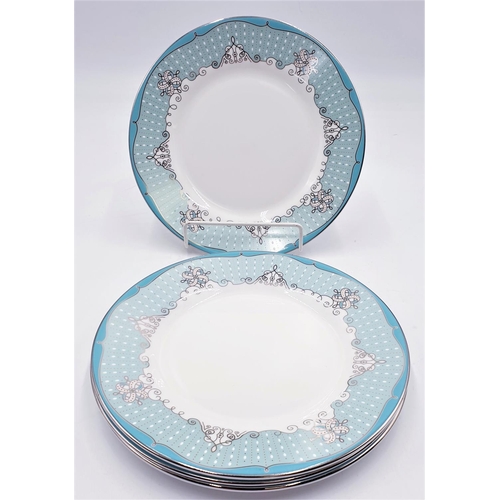9 - WEDGWOOD CHINA 20.5cm Dia PLATES (4) IN THE PSYCHE DESIGN (Marked 2nds)