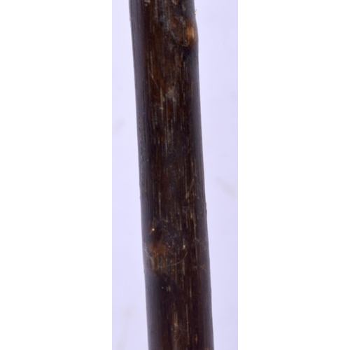 752 - A VERY RARE 19TH CENTURY MIDDLE EASTERN CARVED RHINOCEROS HORN FULL LENGTH WALKING CANE of fabulous ... 