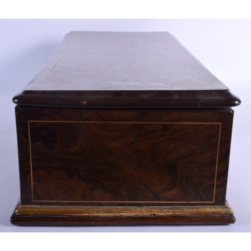 750B - A LOVELY EARLY SWISS NICOLE FRERES MUSICAL BOX. Cylinder 34 cm long, overall 58 cm wide.