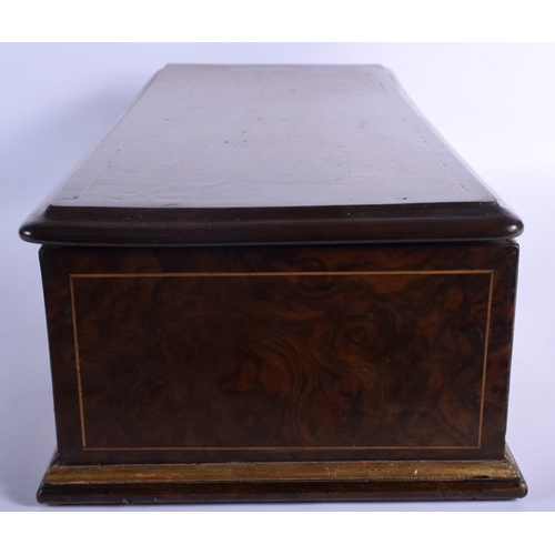 750B - A LOVELY EARLY SWISS NICOLE FRERES MUSICAL BOX. Cylinder 34 cm long, overall 58 cm wide.