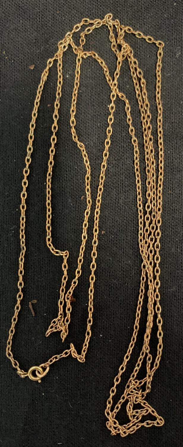 YELLOW METAL LINK CHAIN, YELLOW METAL CHAIN (STAMPED 9k), YELLOW METAL ...