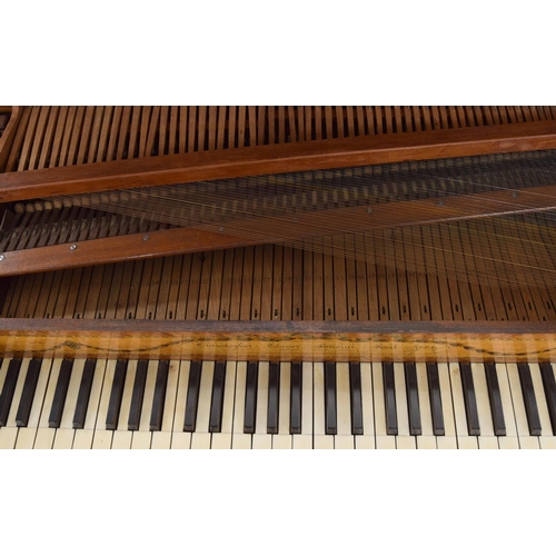 1261 - Square piano by Christopher Ganer, London, 1784, the mahogany case with wide multiple stringing and ... 