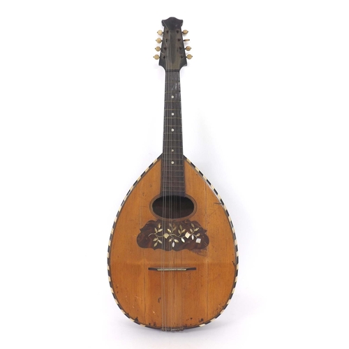1056 - Early 20th century flatback mandola, soft bag (restorations)