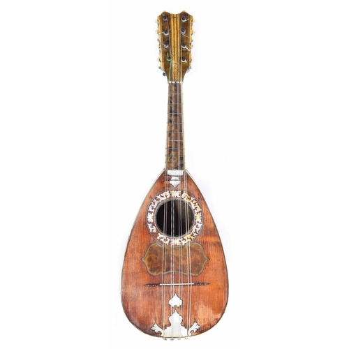1203 - Neapolitan mandolin attributed to Antonio Vinaccia, Naples, the back of twenty-two fluted ribs, the ... 