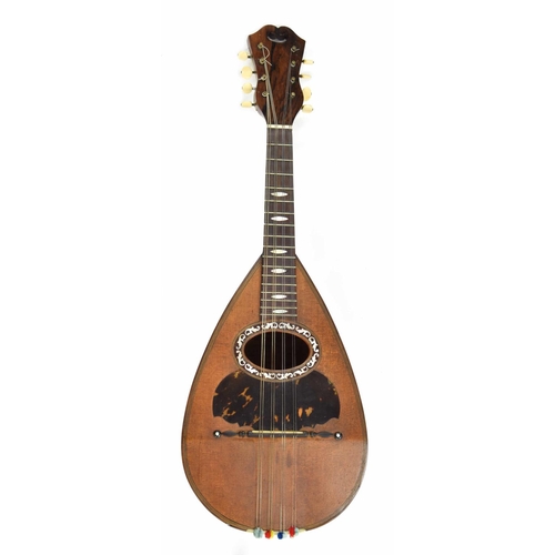 1204 - Neapolitan mandolin, by Pasquale Vinaccia e Figli, Naples, 1891, the back of twenty-seven rosewood r... 