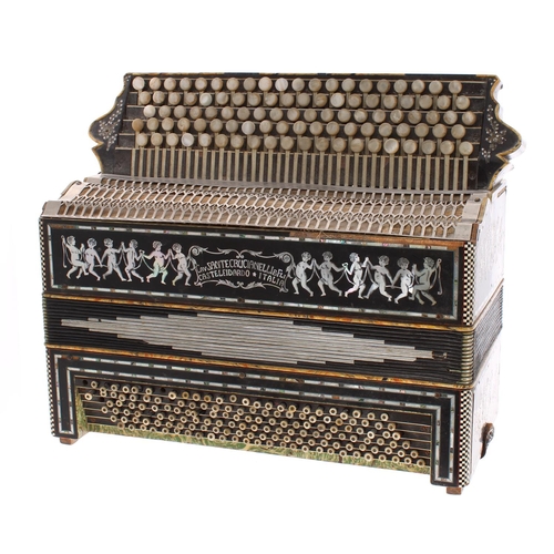 1206 - Italian one hundred and twenty button piano accordion by Scandalli of Camerano, also a Sante Crucian... 