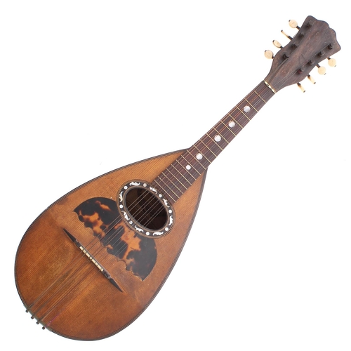 1230 - Neapolitan bowl back mandolin by and labelled Pietro Tonelli; together with another 19th century bow... 