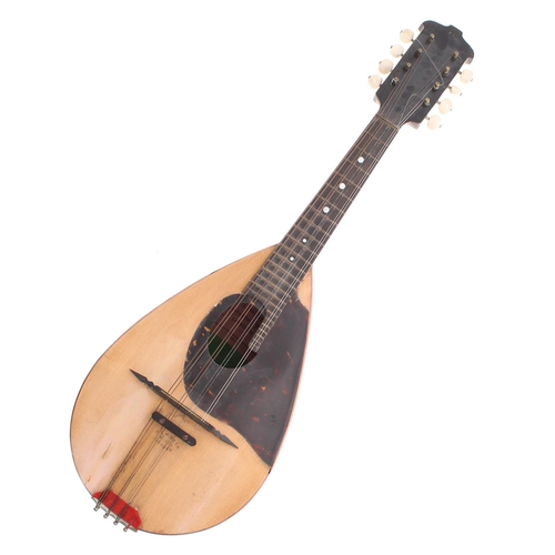 1231 - J.G. Winder bowl back mandolin; together with another bowl back mandolin with gilt sound hole inset ... 