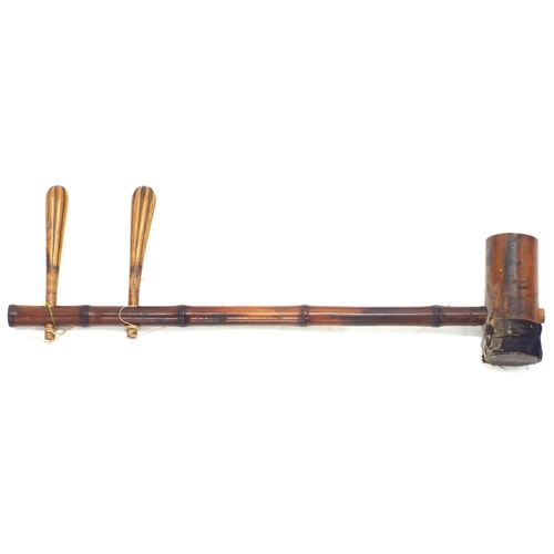 1244 - Three small Chinese two string erhu fiddles (3)