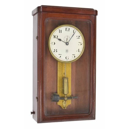 ATO battery electric wall clock, the 5.75" cream dial inscribed ATO