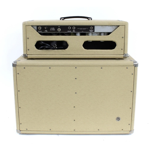 624 - 1962 Fender Tremolux-Amp guitar amplifier head and matching 2 x 12 speaker cabinet (USA voltage, re-... 