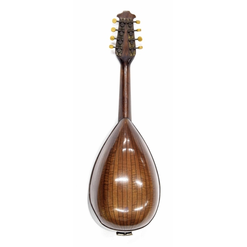 1203 - Rare Neapolitan style split table mandolin labelled Mandoline 'Gelis'... J.R- Paris, no. 5190, 1926 ... 