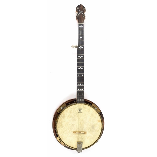 1211 - Five string banjo by Kettle of Wigton (circa 1970-1980), with solid detachable maple back, hoop and ... 