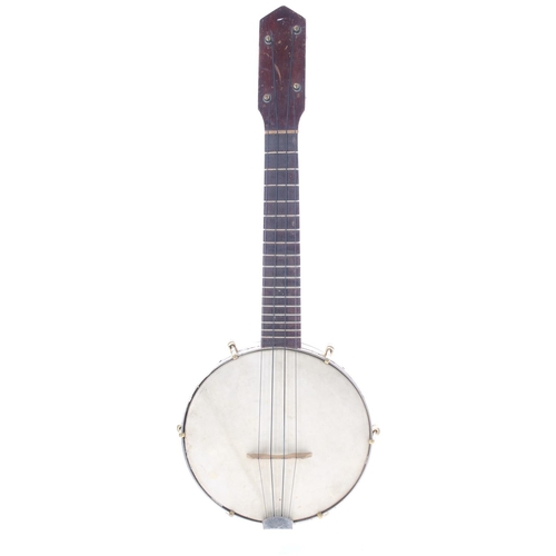 1221 - Ukulele banjo with detachable metal resonator and 7.5