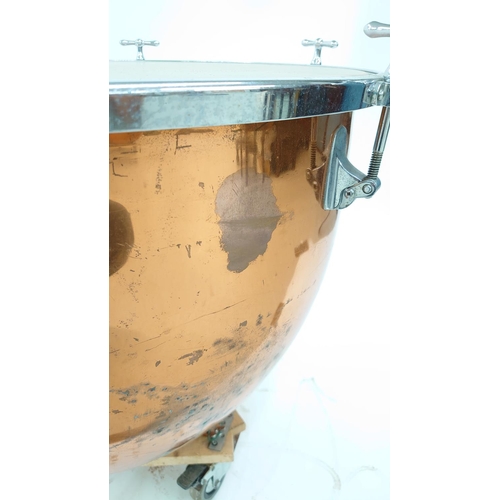 1228 - Pair of Premier hand tuned copper timpani drums, 28