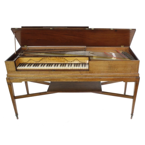 1249 - A square piano by Jacob Ball, London, 1788, inscribed on a boxwood plaque Jacobus Ball Londini fecit... 