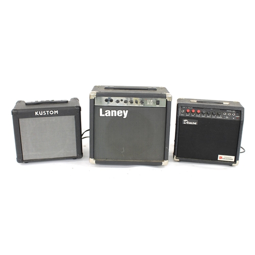 647 - Laney LC15 guitar amplifier; together with a Kustom KBA10 guitar amplifier and a Demon practice ampl... 