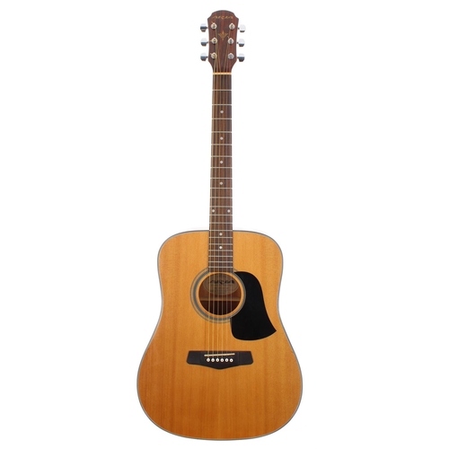 61 - Aria AW-75QN acoustic guitar; Back and sides: mahogany; Top: natural spruce; Fretboard: rosewood; Fr... 