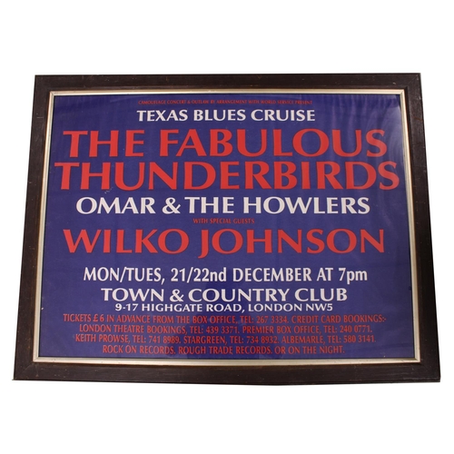 561 - Wilko Johnson - large concert poster advertising The Texas Blues Cruise featuring The Fabulous Thund... 